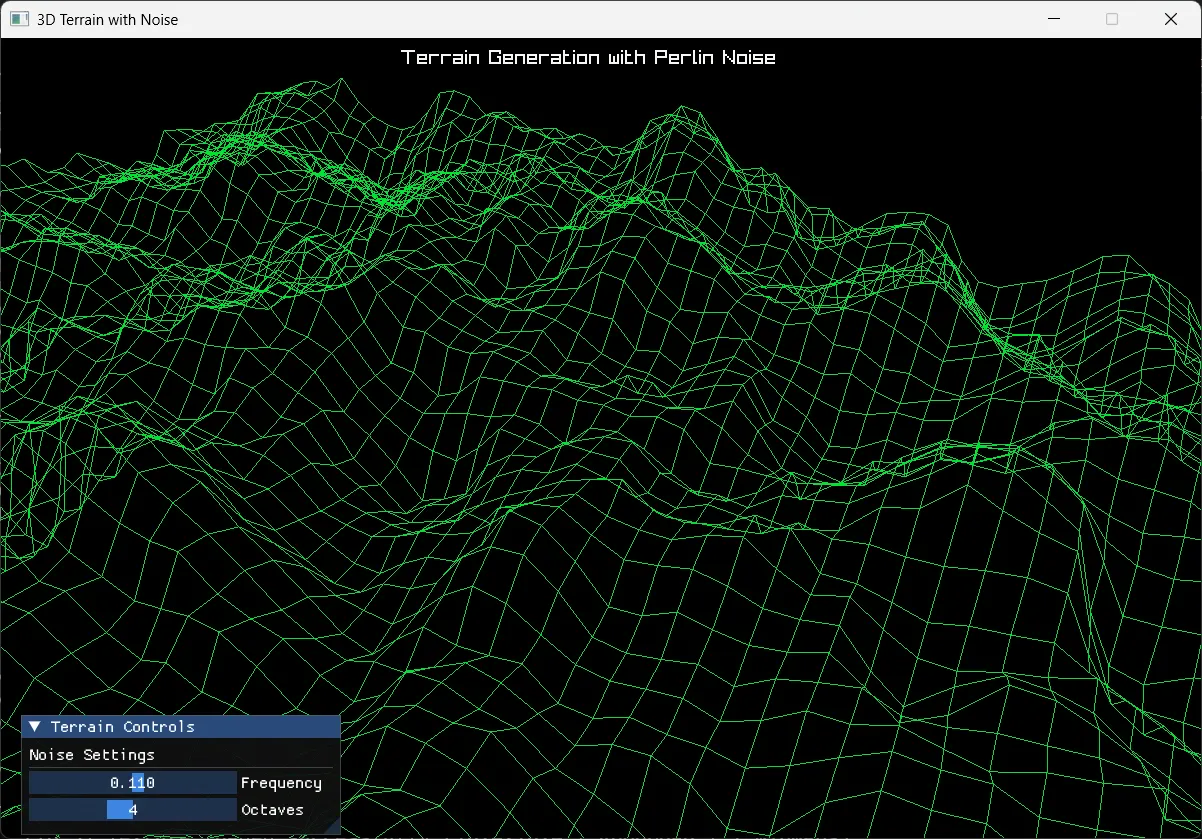 Perlin Terrain — procedural 3D landscape in C++ with Raylib